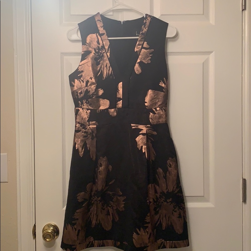 Black and copper dress
